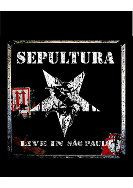 Sepultura Live In Sao Paulo Büyük Sırt Patch Yama