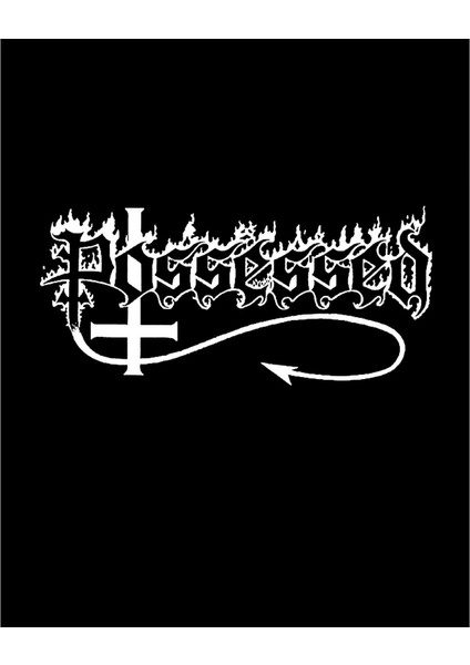 Possessed Text Logo Siyah Büyük Sırt Patch Yama