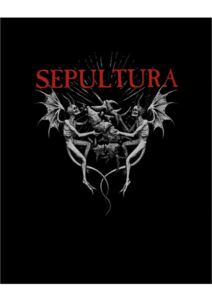 Sepultura Angel Siyah Büyük Sırt Patch Yama