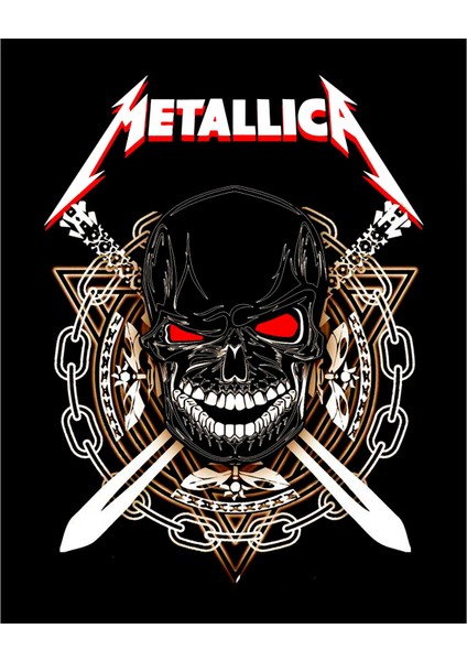 Metallica Warrior Siyah Büyük Sırt Patch Yama
