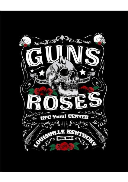 Guns N Roses Louis Ulle Kentucky Siyah Büyük Sırt Patch Yama