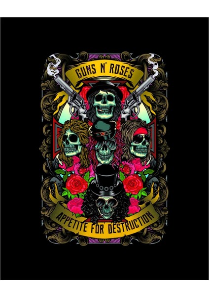 Guns N Roses Appetıte Destruction Siyah Büyük Sırt Patch Yama