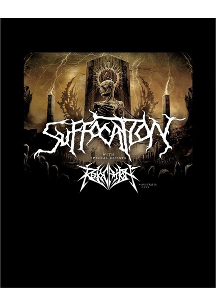 Suffocation With Special Guests Siyah Büyük Sırt Patch Yama