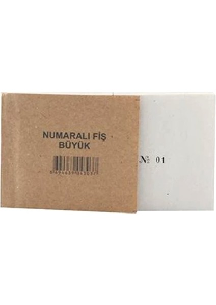 Numaralı Fiş Büyük - 6 Adet