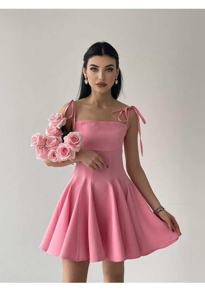 Clara Askılı Mini Elbise