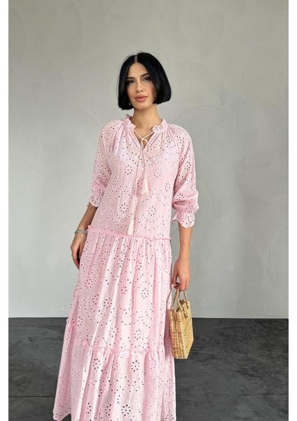 Yeşil Dantelli New Elbise
