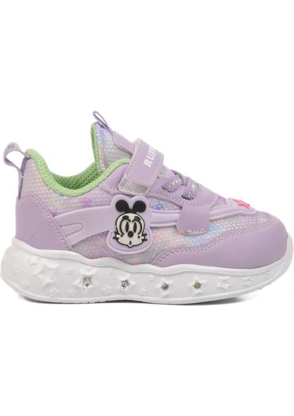 Beyaz Mavi Cırtlı Işıklı Hafif Çocuk Spor Ayakkabı B modelleri