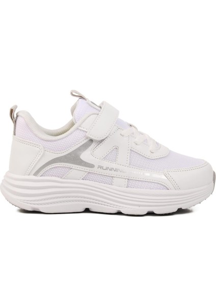 Beyaz Gri Cırtlı Erkek Çocuk Spor Ayakkabı 1880 F modelleri