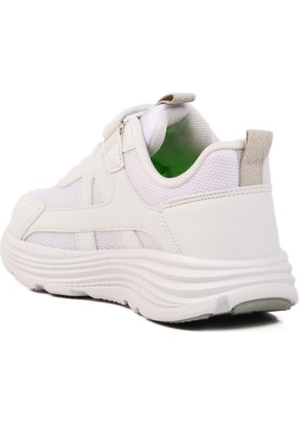 Beyaz Gri Cırtlı Erkek Çocuk Spor Ayakkabı 1880 F fırsatları