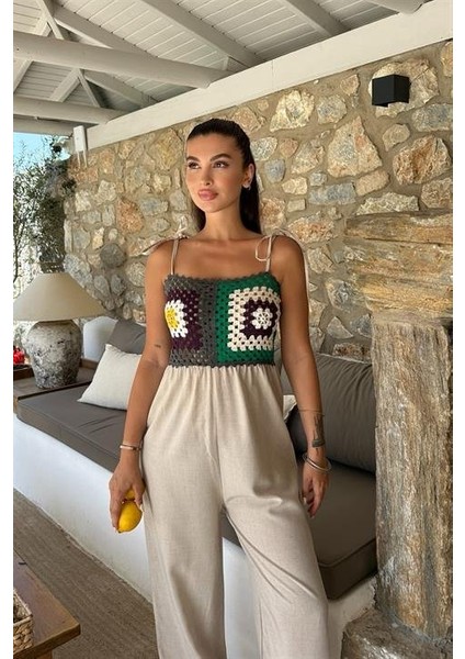 Jasmin Süzüneli Keten Tulum 1280-08