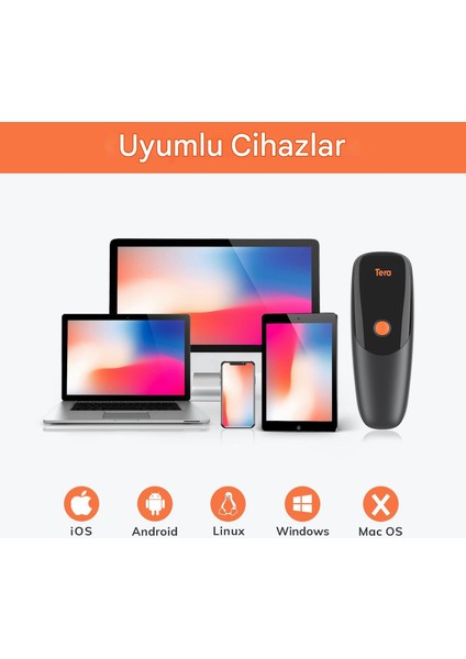 1300 Kablosuz 1d 2d Qr Barkod Okuyucu | Mini Taşınabilir 3in1 (Bluetooth, 2.4g, Usb) | Cep Tipi El Tarayıcı | Zaman Damgalı