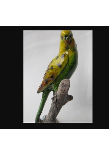 Art Yeşil Dal Muhabbet Kuş Poliresin 19CM Polikrom Faince Italyan Sert Reçine 1 Adet fiyatları