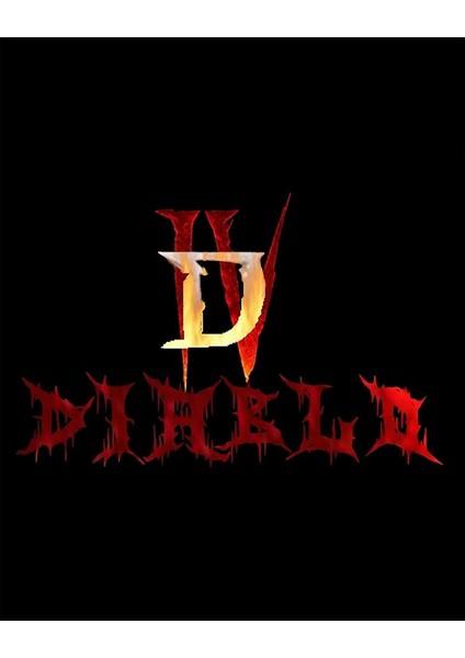 Diablo Iv Logo ve Text Büyük Sırt Patch Yama