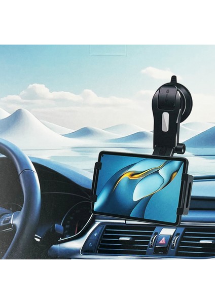 NT-CHC29 Ayarlanabilir Araç Camı Tablet ve Navigasyon Tutucu (Siyah)