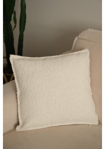 Teddy Ekru Kırlent Kılıfı fırsatları