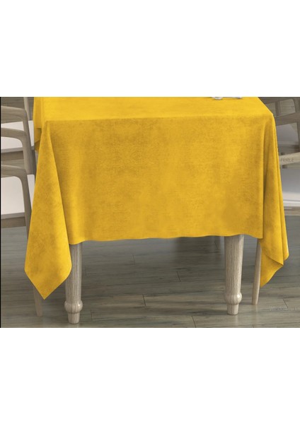 Sarı Renk Dikdörtgen, Kadife Dokulu, Dertsiz, Masa Örtüsü fiyatları