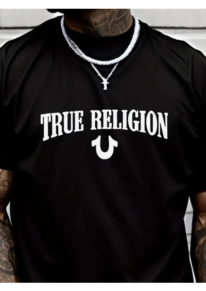 Erkek True Religion Baskılı Süprem T-Shirt
