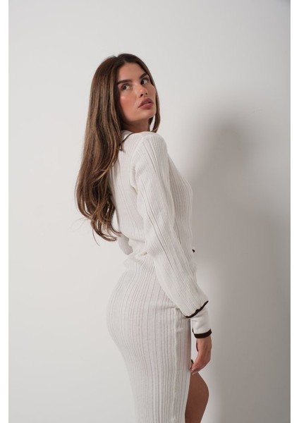 Polo Yaka Düğmeli Elbise