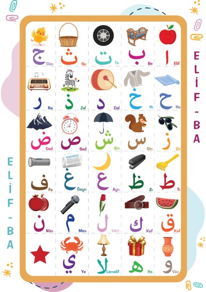 Statik Kağıt Elif-Ba (Model- 2) 60 cm x 100 cm Gnzrz