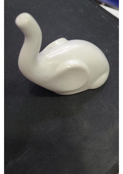 Porselen Beyaz Fil Biblo 9cm Ev Dekorasyon Gereç Sevimli Hediyelik Sanatsal Dekoratif 1 Adet