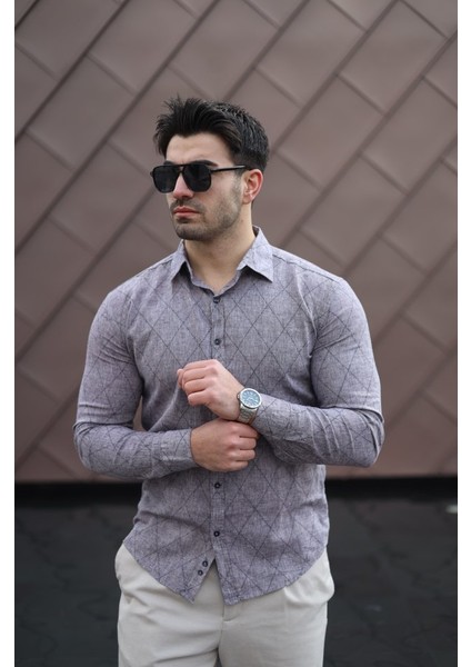 Erkek Şamre Kumaş Gömlek