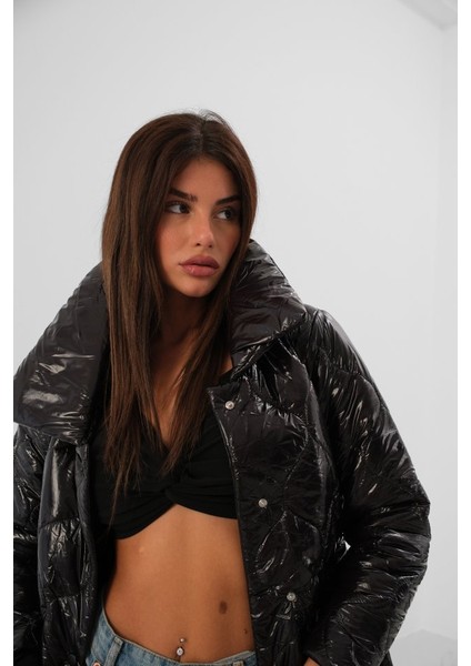 Kemerli Rugan Şişme Maxi Mont