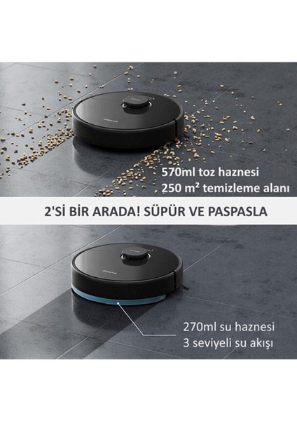 Bot D9 Max Robot Süpürge Vakum ve Paspas Robot Süpürge Robot Vacuum Cleaner