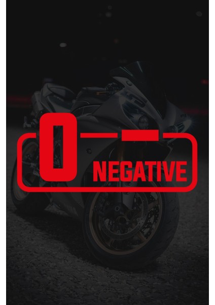 0- Negatif Kan Grubu Sticker - Oto Sticker - Araba Sticker - Motor Sticker - Cam Sticker