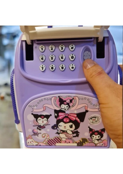 Kuromi Parmak Izi Ile Çalişan Şifreli Otomatik Kağıt Para Alan Atm Kasa Kumbara