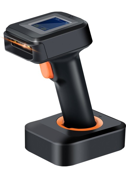 HW0006 Ekranlı Kablosuz 1d 2d Qr Barkod Okuyucu | Şarjlı Standlı ve 3'ü 1 Arada (Bluetooth, 2.4G, USB) Bağlantılı