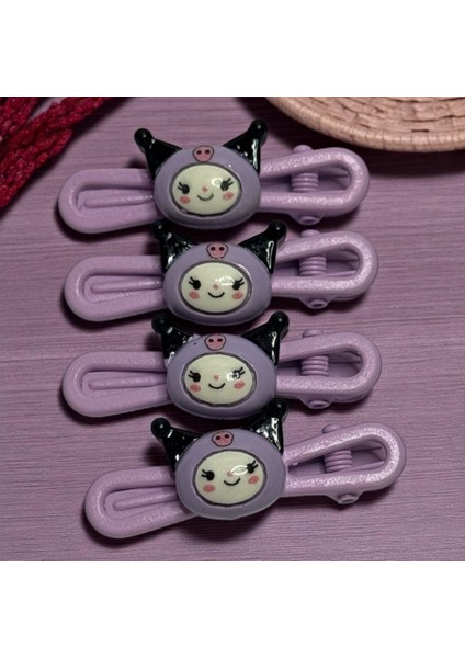 Hello Kitty Figürlü Renkli Pens Toka 4'lü
