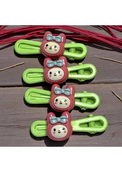 Hello Kitty Figürlü Renkli Pens Toka 4'lü