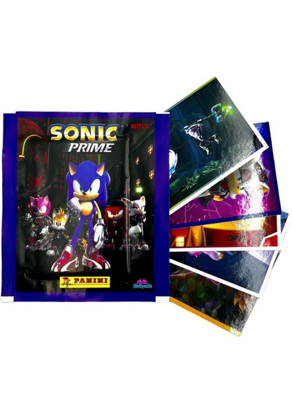 Panini Sonic Prime Sticker Çıkartma Koleksiyonu 40 Paket (200 Adet Sticker)