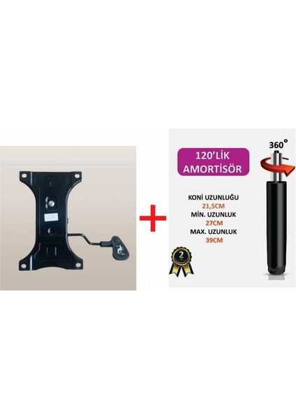 Tek Kollu Tilting MEKANİZMA+120'LİK Siyah Amortisör