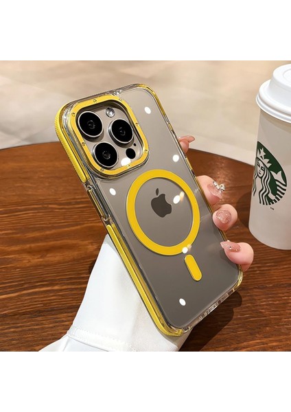 Apple iPhone 12/12 Pro Hava Yastığı Zırhlı Kaymaz Şeffaf Kılıf Magsafe Şarj Uyumlu