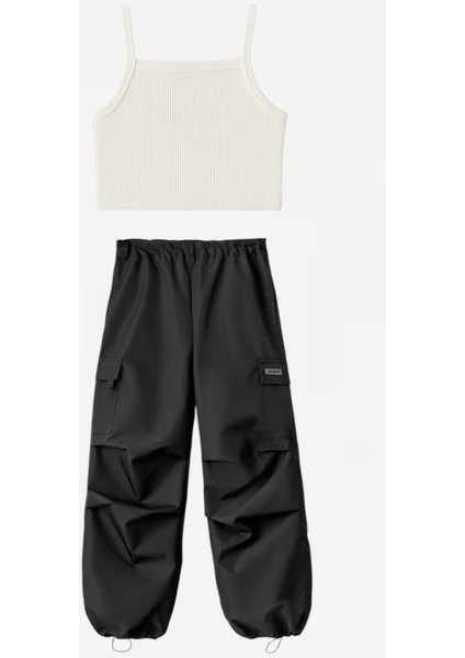 Kız Çocuk Garson Boy Paraşüt Kumaş Pantolon modelleri