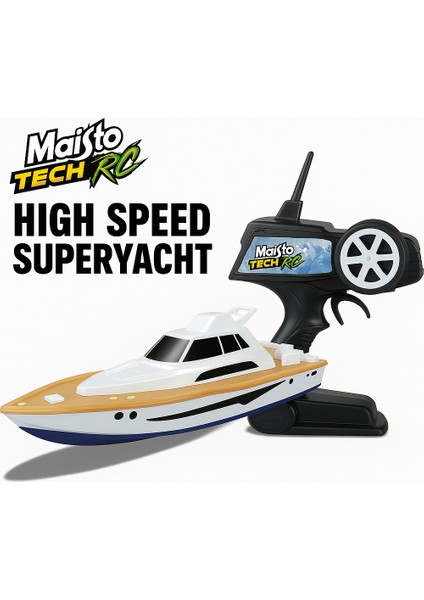 Tech Rc Süper Yat – USB Şarjlı Uzaktan Kumandalı Yüksek Hızlı Tekne (42 Cm)