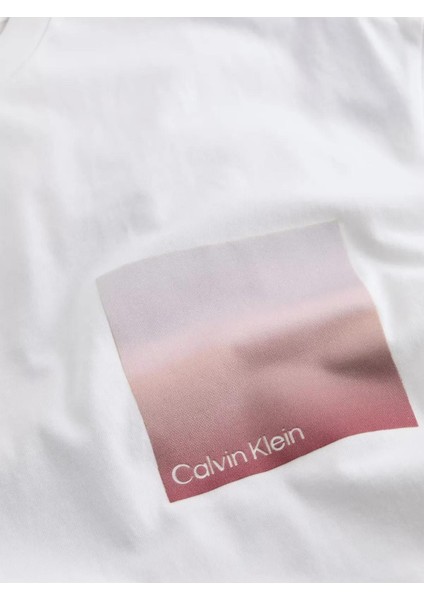 Erkek Sırt Bölüm Çizgi ve Yazı Desenli T-Shirt K10K114164-YAF fiyatları