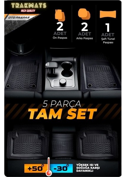 Chery Tıggo 7 Pro 2020-2021-2022-2023-2024-2025 Kesilebilir Lüks Esnek Oto Paspas Ada Siyah