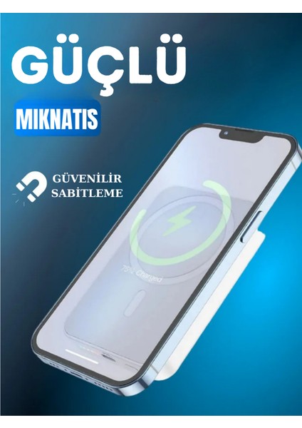10.000 Mah Magsafe Powerbank – 15W Hızlı Kablosuz Şarj, iPhone Uyumlu Taşınabilir Şarj Cihazı modelleri