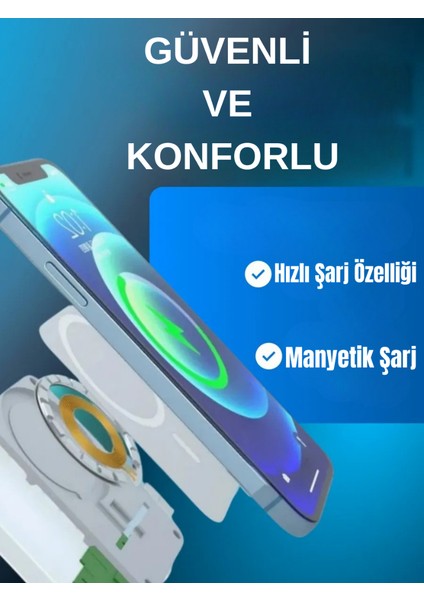10.000 Mah Magsafe Powerbank – 15W Hızlı Kablosuz Şarj, iPhone Uyumlu Taşınabilir Şarj Cihazı fırsatları