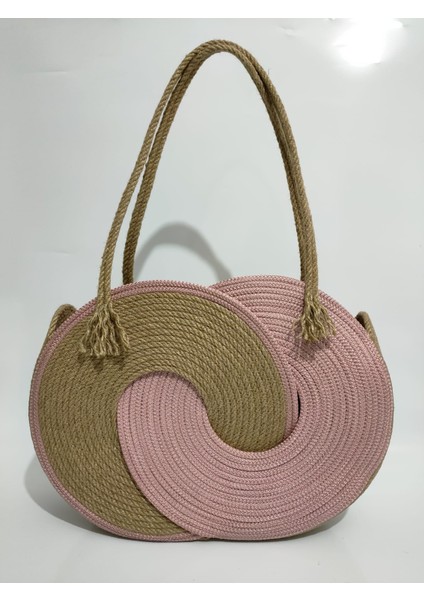 Beach Handmade Kadın Omuz Çantası, Hediyelik El Yapımı Tasarım Plaj Çantası, Sonsuzluk Totebag Yazlık Çanta