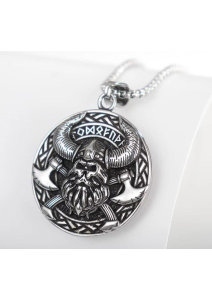 Çift Taraflı Kullanım Viking Kolye Iskandinav Mitolojisi Tanrı Odin Kolye / Viking Pusula Kolye