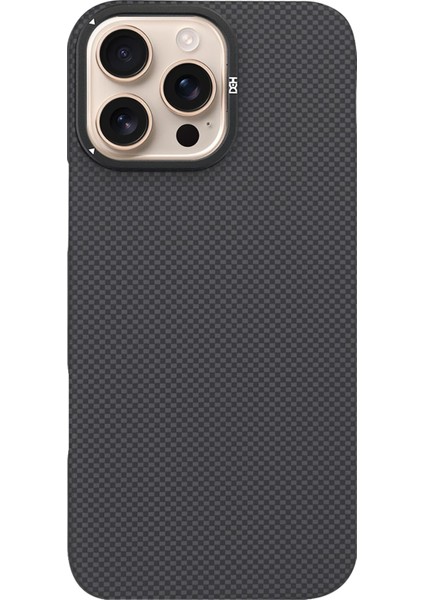 Apple iPhone 16 Pro Max Kevlar Magsafe Kılıf – HDD 1000D Karbon Desenli, Darbeye Dayanıklı