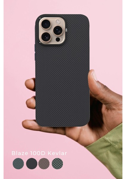 Apple iPhone 16 Pro Max Kevlar Magsafe Kılıf – HDD 1000D Karbon Desenli, Darbeye Dayanıklı