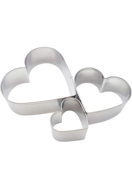 3'lü Metal Kurabiye Kalıbı, Paslanmaz Kurabiye Kalıbı, Hamur Şekillendirici Kalıp