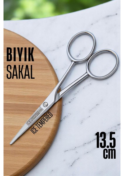 Tempered Kobalt Çelik 702 Bıyık Makası - Bıyık Sakal Düzeltme Makası Kuaför Makası 13.5 cm 721643 fiyatları