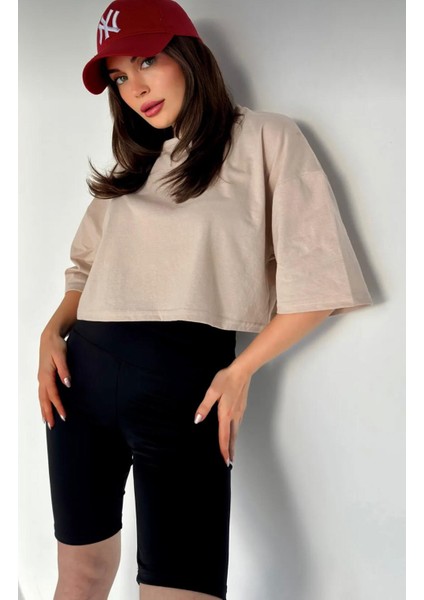 Bisiklet Yaka Crop
