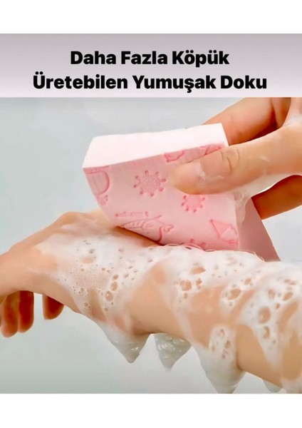 Çok Amaçlı Daha Fazla Köpük Üretebilen Sihirli Yumuşak Sünger Peeling Banyo Süngeri modelleri
