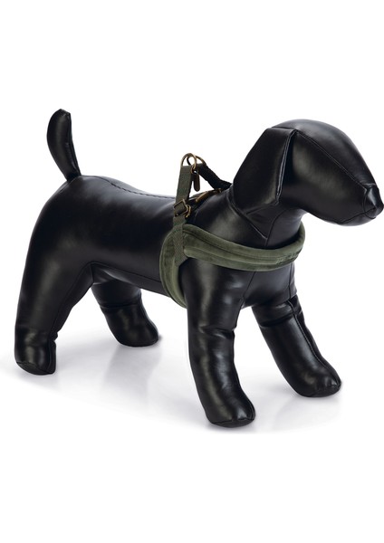 Dbl Köpek Göğüs Tasması, Velur, Yeşil, S, 20MM x 52CM